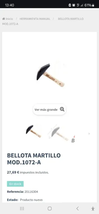 BELLOTA MARTILLOS TIPO GUADAÑA NUEVOS