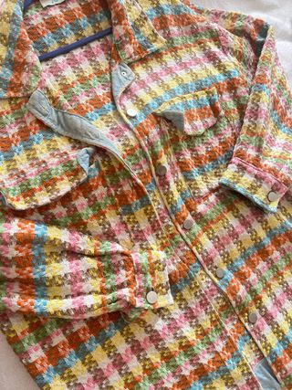 Chaqueta cuadros multicolor