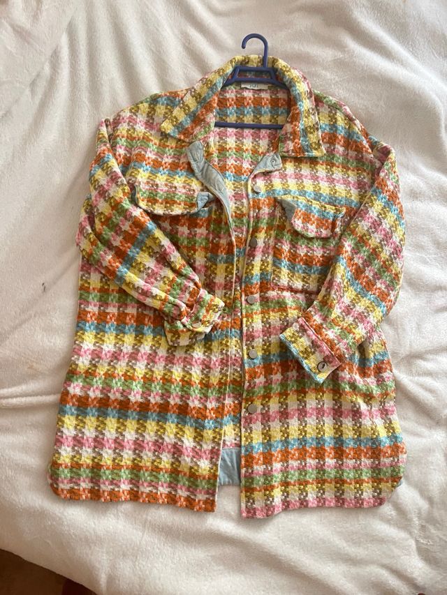Chaqueta cuadros multicolor