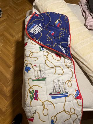 Manta náutica barcos y cuerdas