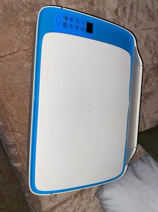 Impresora HP Multifunción Azul y Blanca