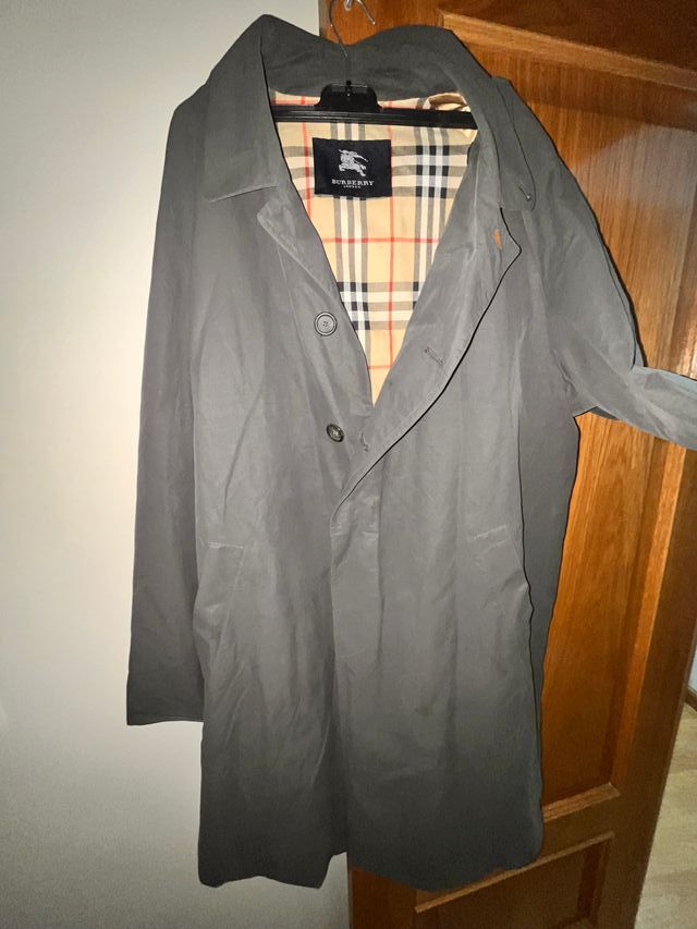 Gabardina Burberry Clásica Beige/Gris