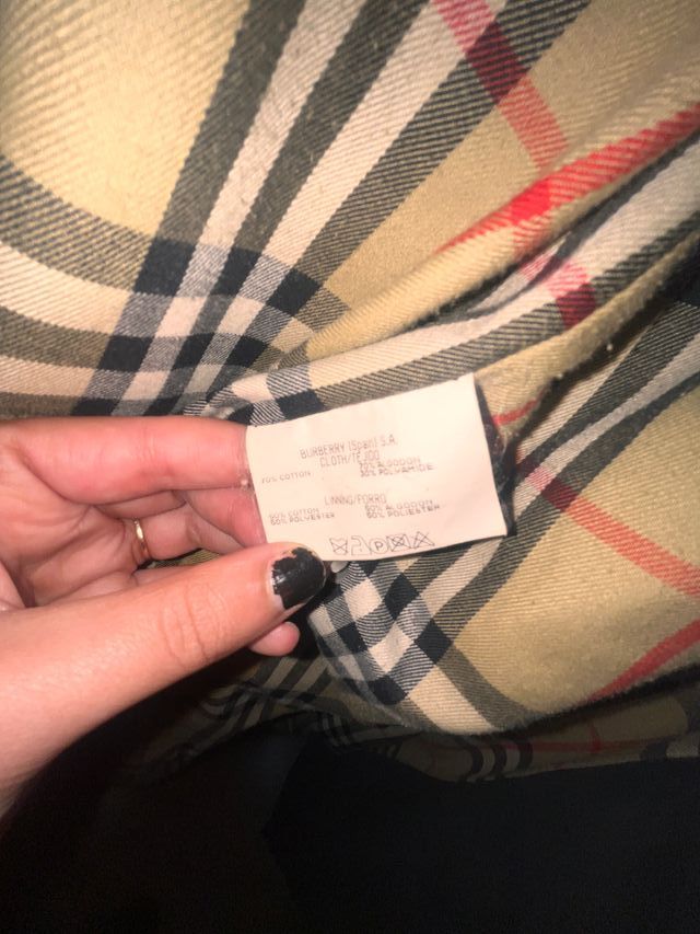 Gabardina Burberry Clásica Beige/Gris