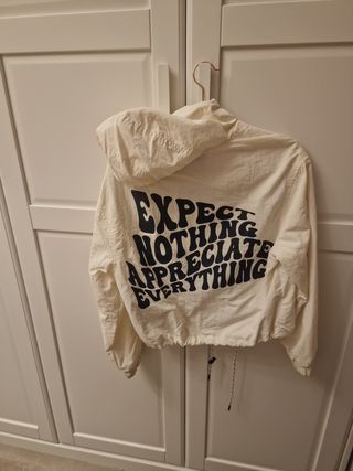 Chubasquero Blanco Bershka