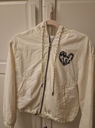 Chubasquero Blanco Bershka