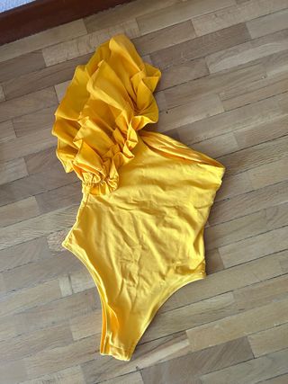 Bañador / Body Zara Amarillo Volantes