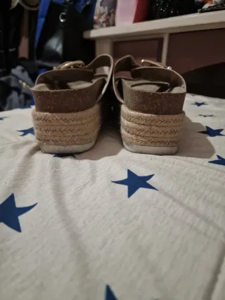 Sandalias plataforma beige