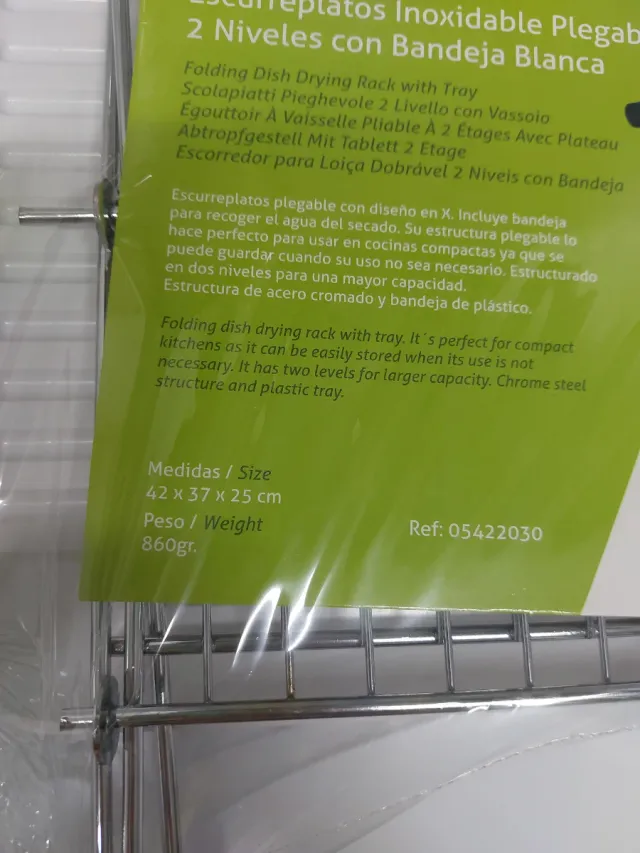 Escurreplatos ORYX Plegable 2 Niveles