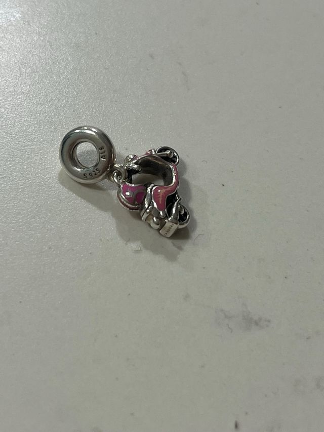 Charm Moto Vespa Pandora Rosa y Plata