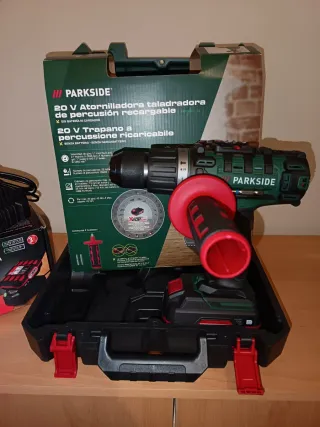 Taladro Percutor 20V Parkside Nuevo Completo
