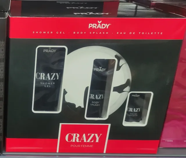 Pack Prady Crazy Shower Gel, Body Splash, EDT