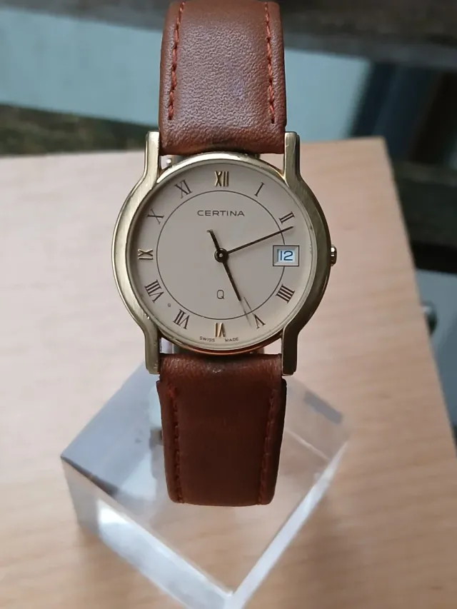 Certina Cuarzo Esfera Beige Correa Marrón