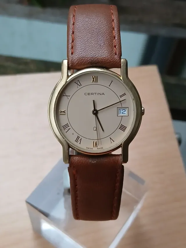 Certina Cuarzo Esfera Beige Correa Marrón