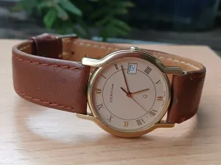 Certina Cuarzo Esfera Beige Correa Marrón