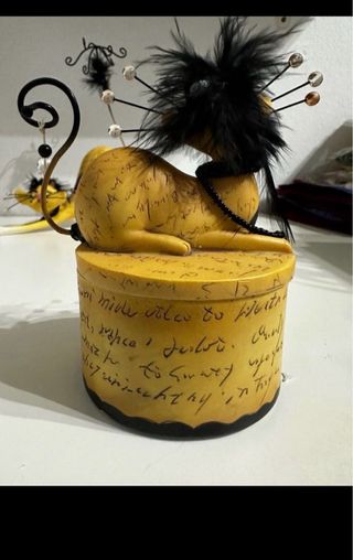 Lote 2 Joyeros Gato Amarillo y Negro