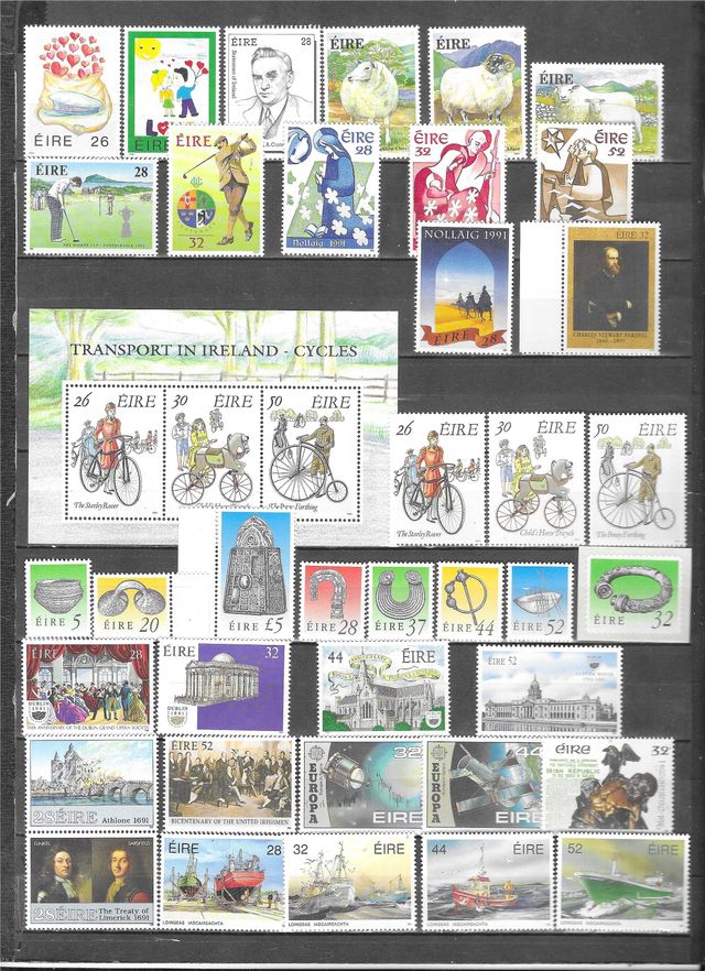 Sellos de Irlanda 1991