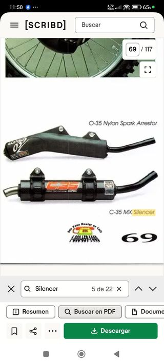 Silenciador Acerbis C35 MX Carbono KX250 94/95