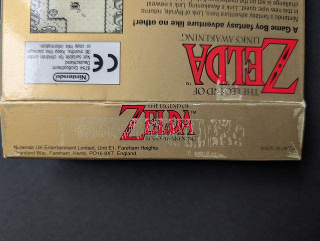 Zelda Link's Awakening Gameboy PAL UKV Original