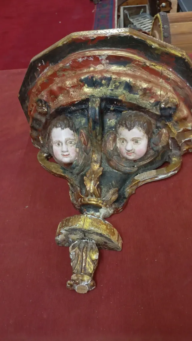 Peana Barroca Tallada