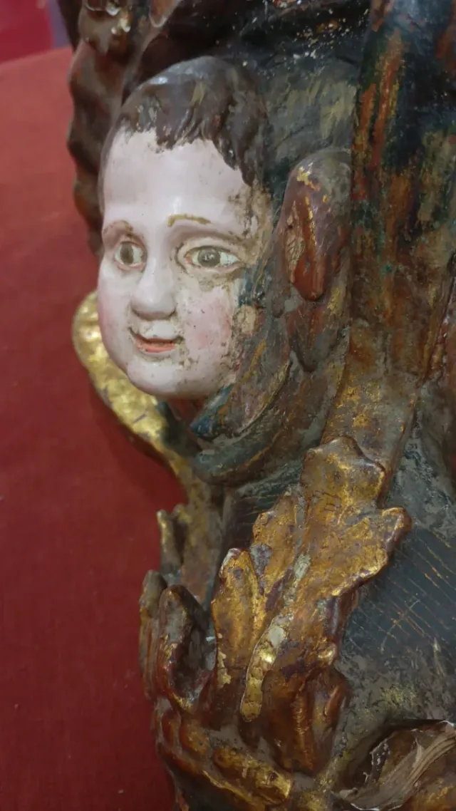 Peana Barroca Tallada