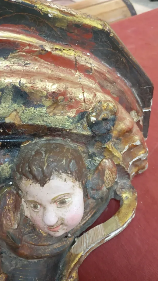 Peana Barroca Tallada