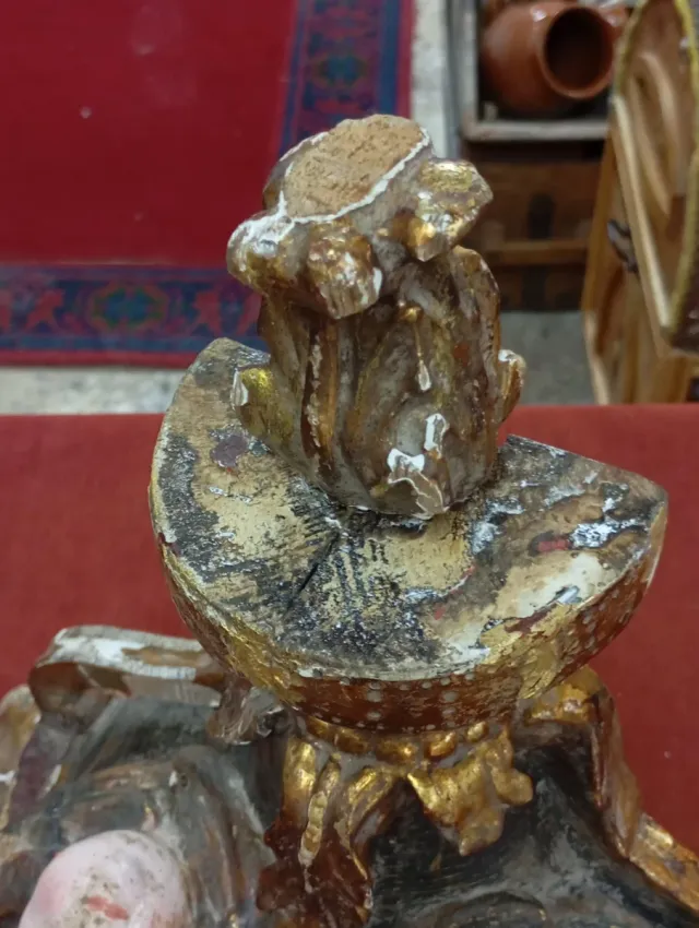 Peana Barroca Tallada