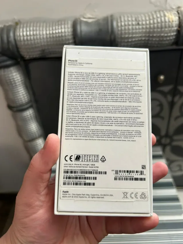 Caja vacía para iPhone SE Midnight 128 Gb