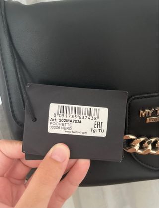 Bolso negro TwinSet con cadena