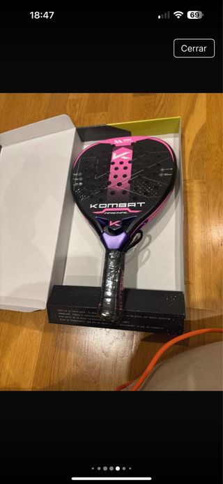 Pala Pádel Kombat Arenal Negra y Rosa