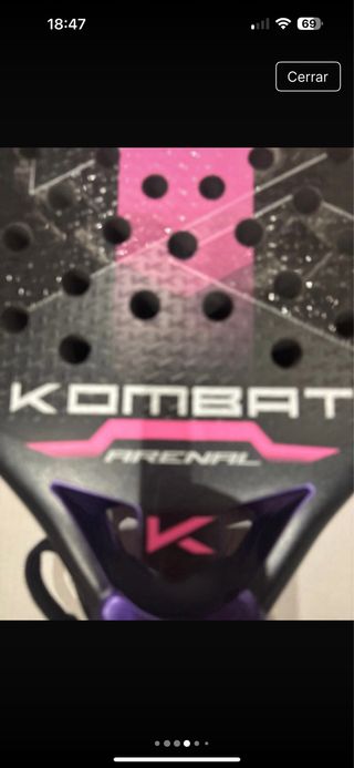 Pala Pádel Kombat Arenal Negra y Rosa