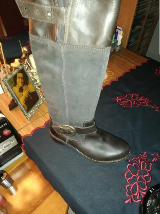 Botas Timberland Piel y Ante Marrón/Gris