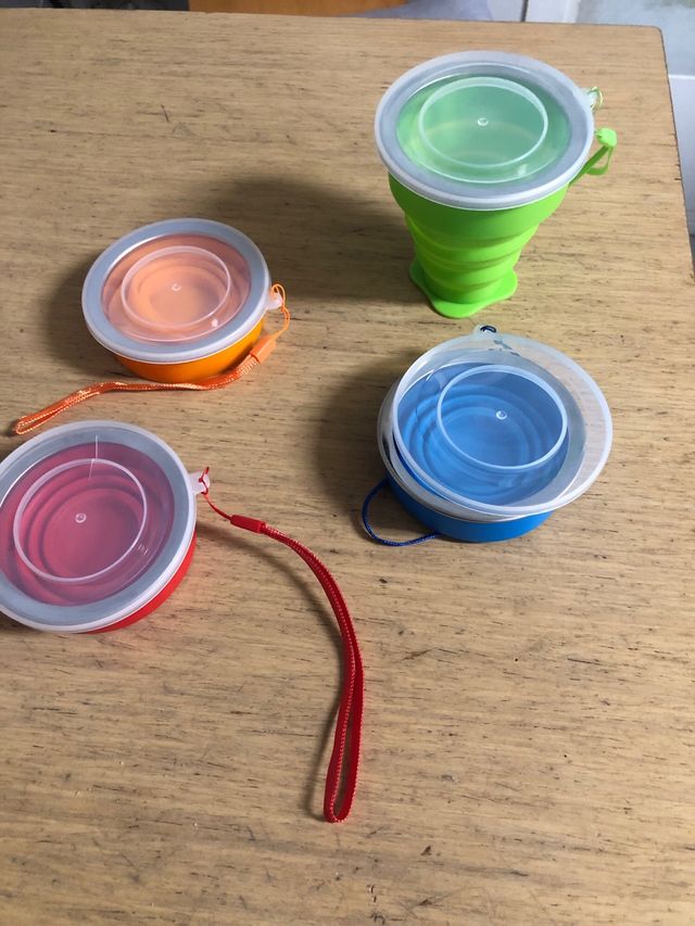 4 Tazas Plegables Silicona