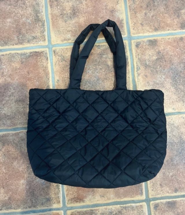 Bolso Tote Acolchado Negro H&M