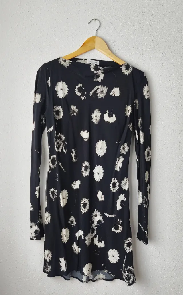 Vestido Topshop negro estampado floral