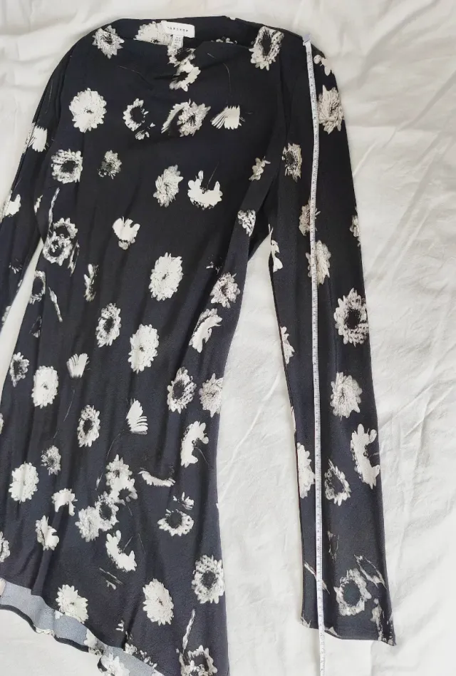 Vestido Topshop negro estampado floral