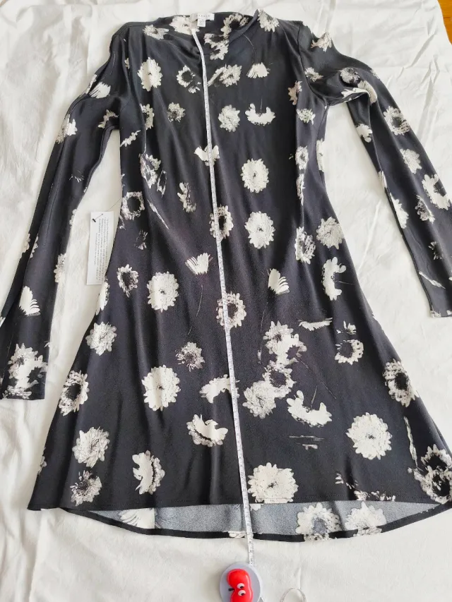 Vestido Topshop negro estampado floral