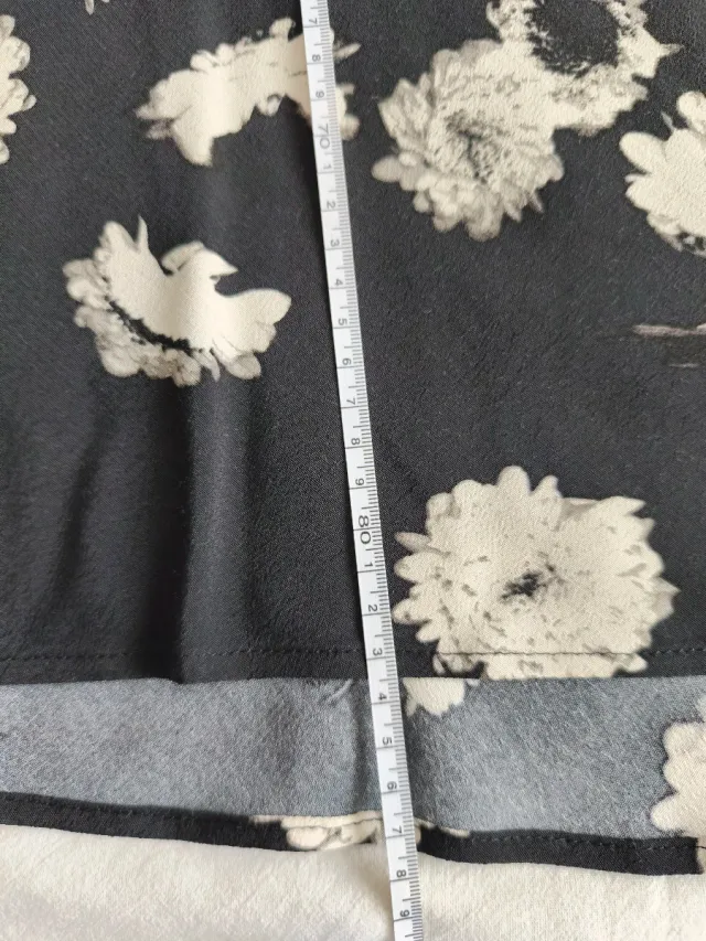 Vestido Topshop negro estampado floral