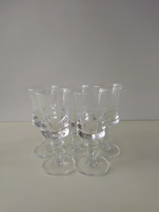 Set bicchieri vintage da liquore inciso anni 70/80