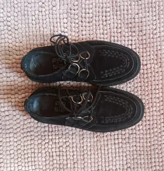 TUK Creepers Nere Scarpe Stringate