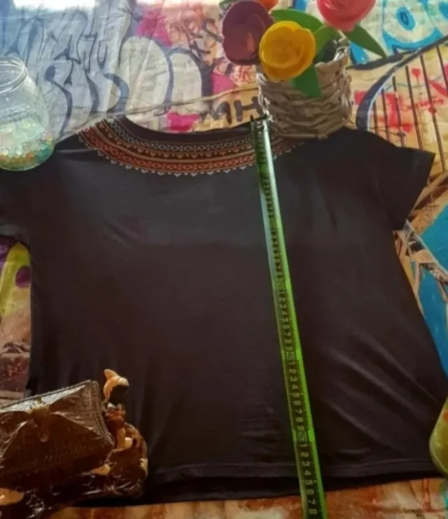 Camiseta mujer talla S bordada