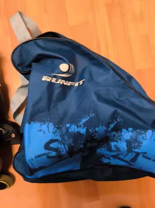 Patines en línea + protecciones + bolsa