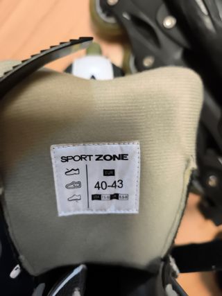 Patines en línea + protecciones + bolsa