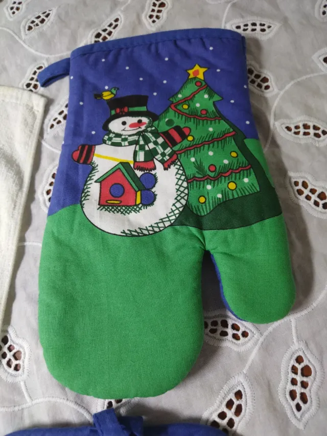 Set Cucina Natale Pupazzo di Neve