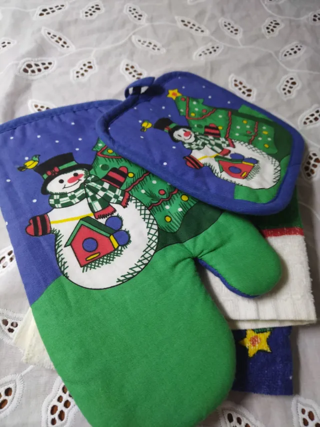 Set Cucina Natale Pupazzo di Neve