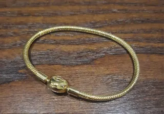 Pulsera cadena serpiente dorada