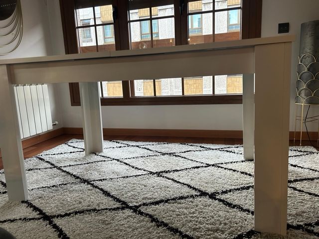 Mesa comedor extensible blanca