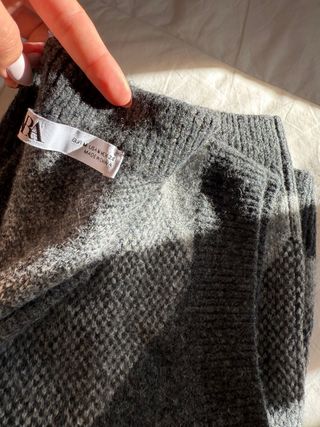 Chaleco de punto ZARA rombos gris