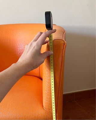 Sillon Retro Curvo Polipiel Naranja