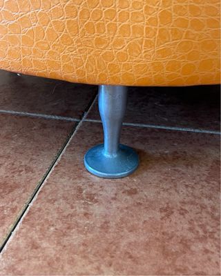 Sillon Retro Curvo Polipiel Naranja