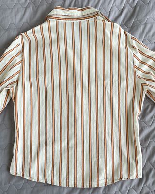 Camicia Donna Vintage A Righe Arancioni Tg 50